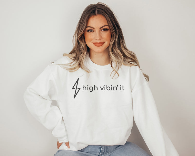 White High Vibin' It Sweatshirt